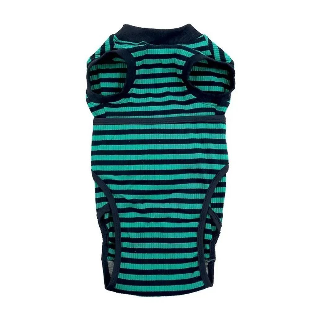 Kuoser Surgical Dog Recovery Bodysuit size M new with tags Green and blue